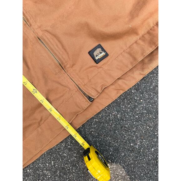 Berne Detroit Duck Work Jacket Brown Size L Carhartt Style Vintage Workwear - Picture 2 of 5